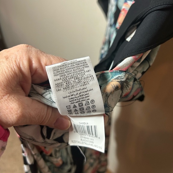 BCBGMaxAzria Black Floral High Low Dress - Picture 5 of 11